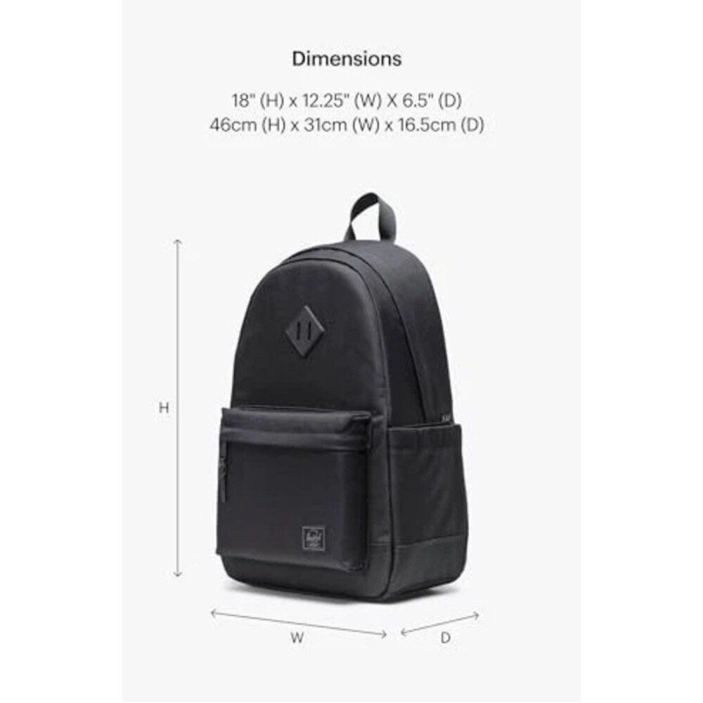 HERSCHEL HERITAGE 24L BACKPACK BLACK Brand New